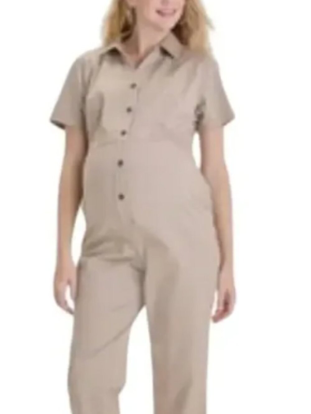 Ingrid & Isabel NWT Utility Maternity Jumpsuit Romper Size Lge